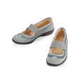 thumbnail image 1 of Collections Etc Women's Comfortable Slip-On Mary Jane Shoes Gray 6, 1 of 2