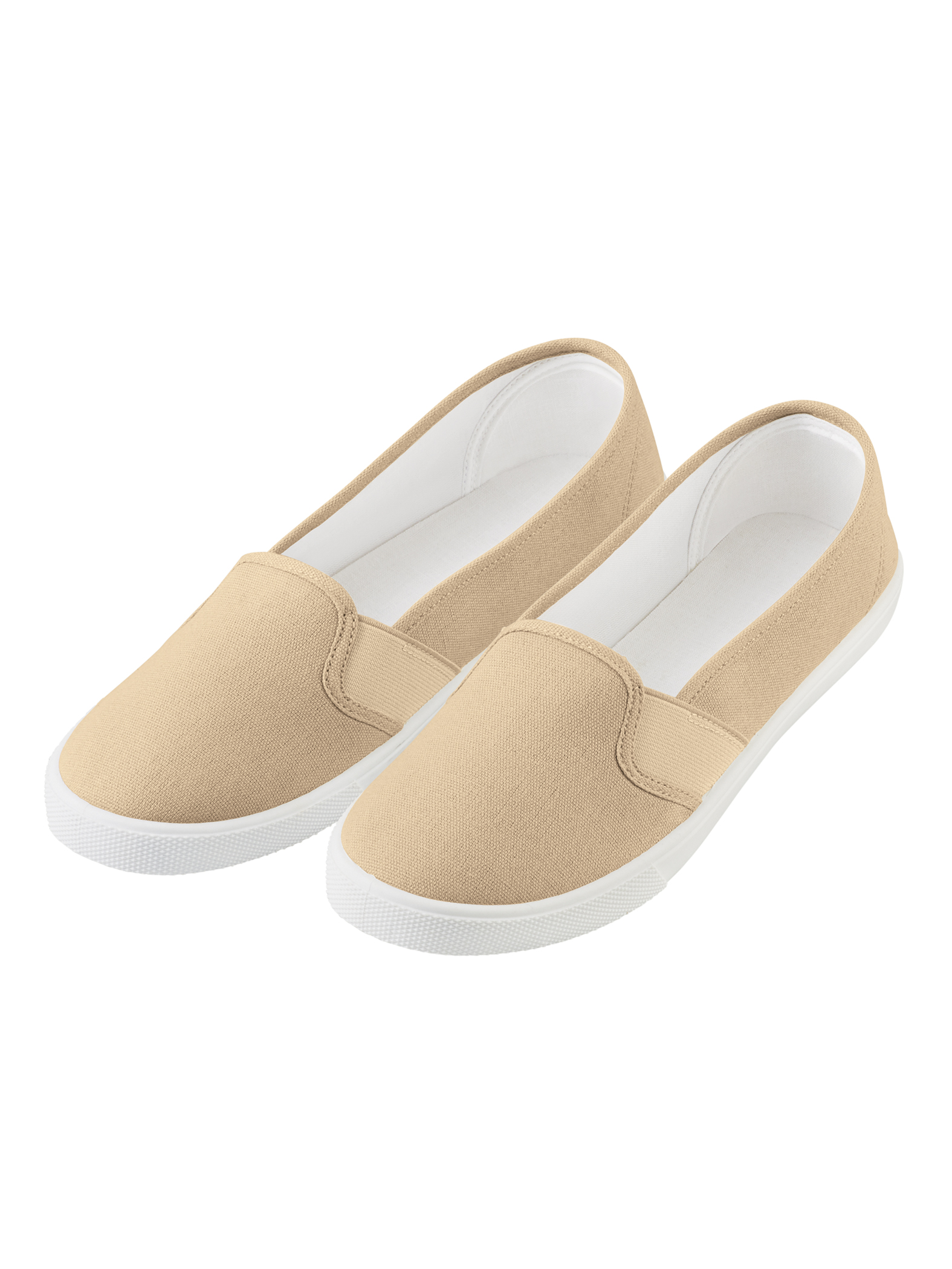 Collections Etc Women's Elasticized Stretch Gore Canvas Slip-On ...