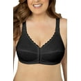 thumbnail image 1 of Collections Etc Women's Full-Coverage Posture Support Wireless Lace Bra Black 44D, 1 of 5