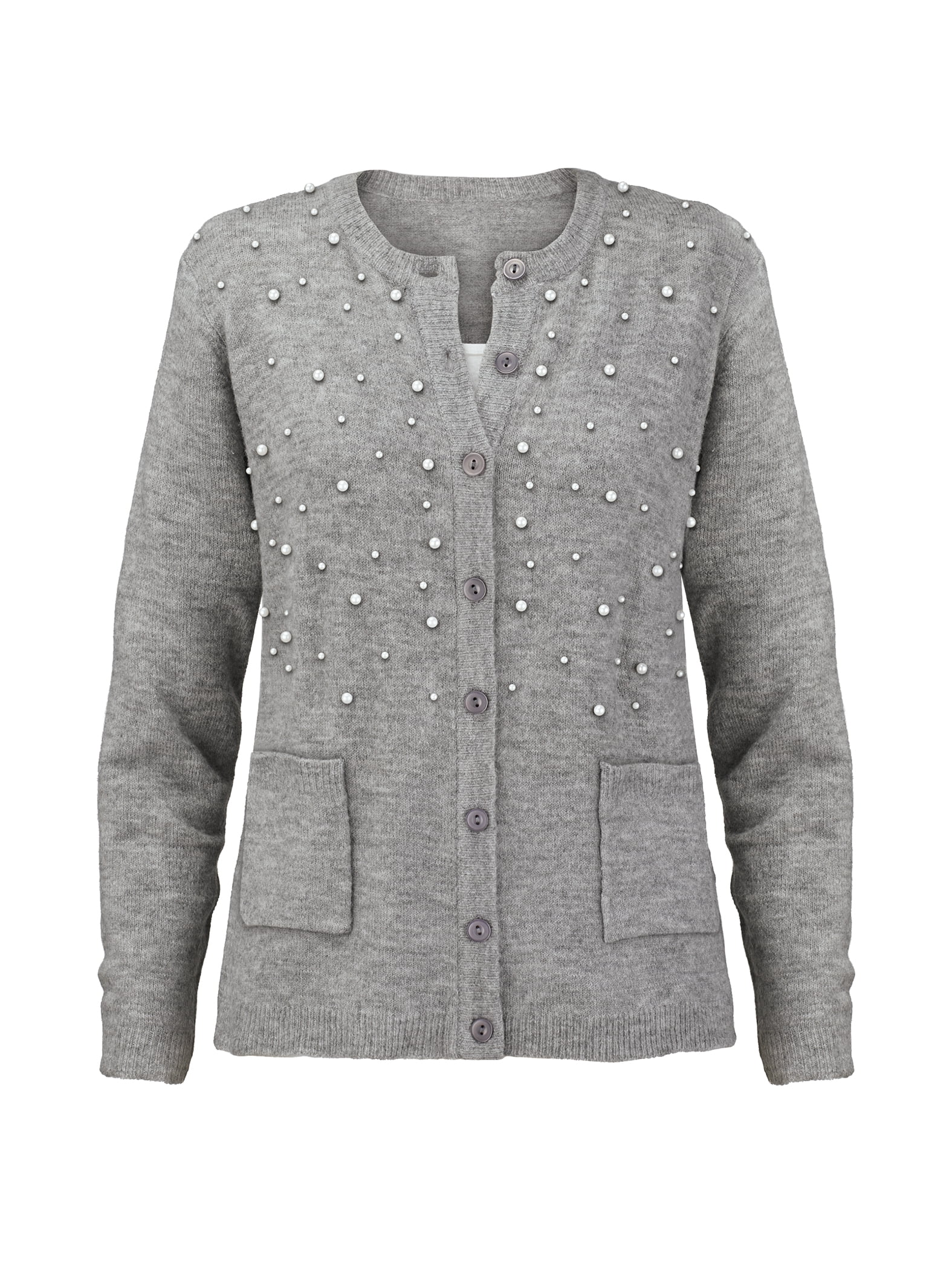 Pearl Button Cardigan Sweater - Effortless Everyday Polish
