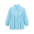 thumbnail image 1 of Collections Etc Women's Soft Fleece Button Down Night Shirt with Pockets - Comfy Flattering Fit Over Pajamas or Nightgown, Light Blue, Xx-Large, 1 of 10