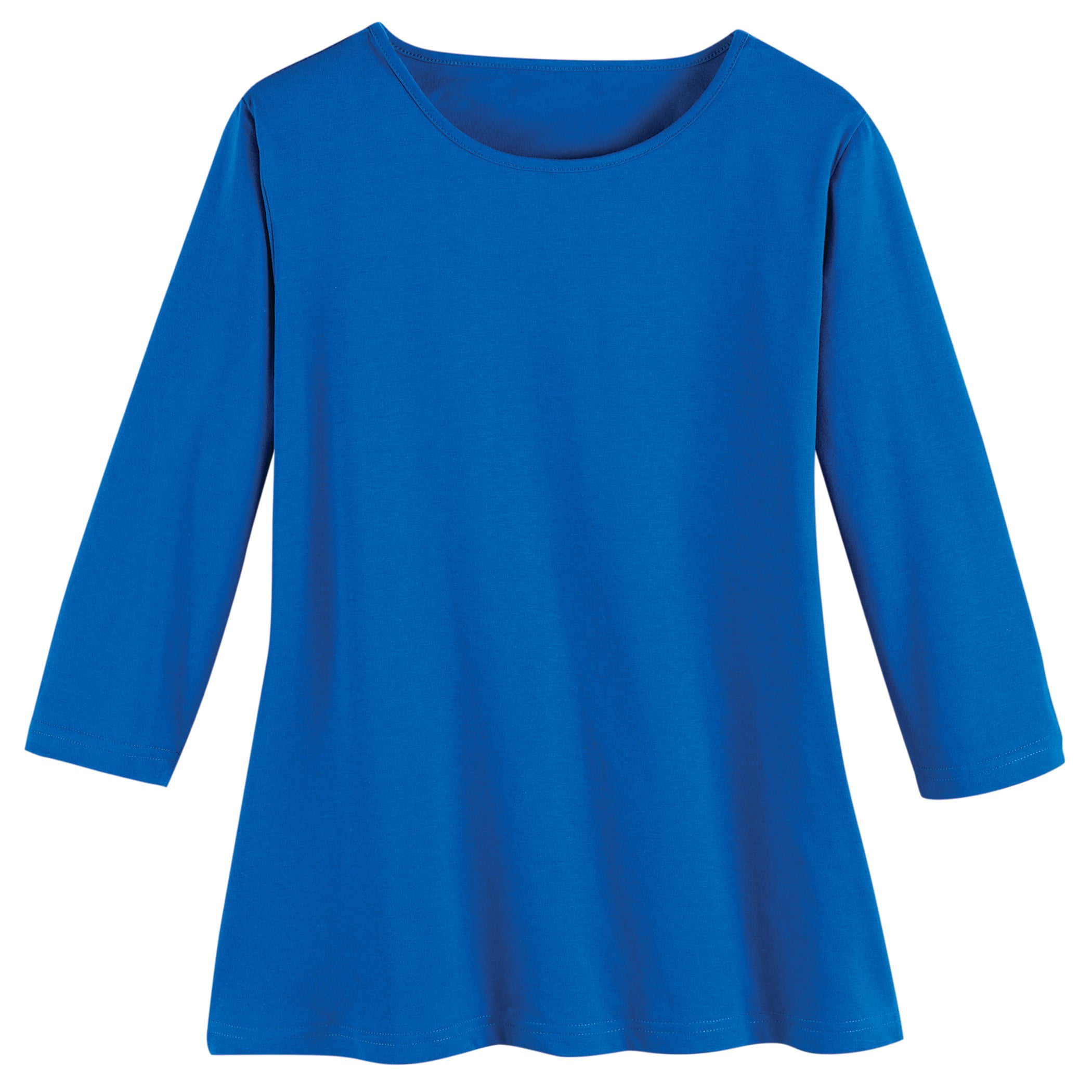 Solid 3/4 sleeve knit top