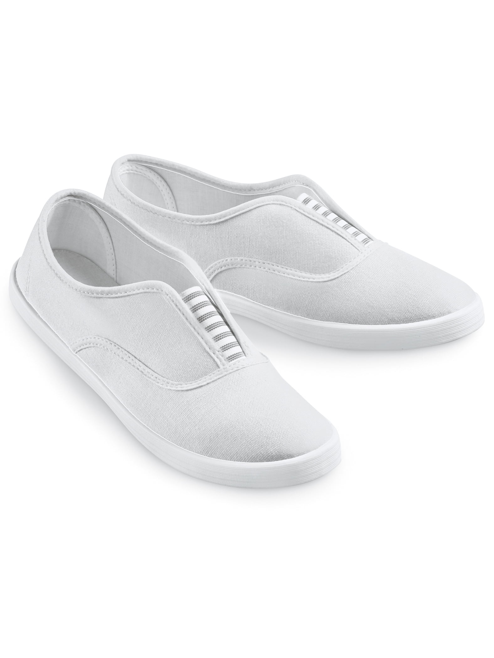 Collections Etc Women's Women's Slip-On Sneakers with Stripe