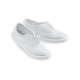 thumbnail image 1 of Collections Etc Women's Women's Slip-On Sneakers with Stripe Accent White 9, 1 of 2