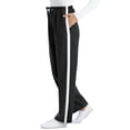 thumbnail image 1 of Collections Etc Womens Soft and Comfy Drawstring Pull-On Side Stripe Jogger Knit Pants, 1 of 9