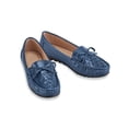thumbnail image 1 of Collections Etc Woven Textured Padded Insoles Slip-On Loafers, 1 of 4