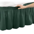 thumbnail image 1 of Collections Etc Wrap Around Bed Skirt, Easy Fit Elastic Dust Ruffle, Hunter Green, Queen/King, 1 of 4