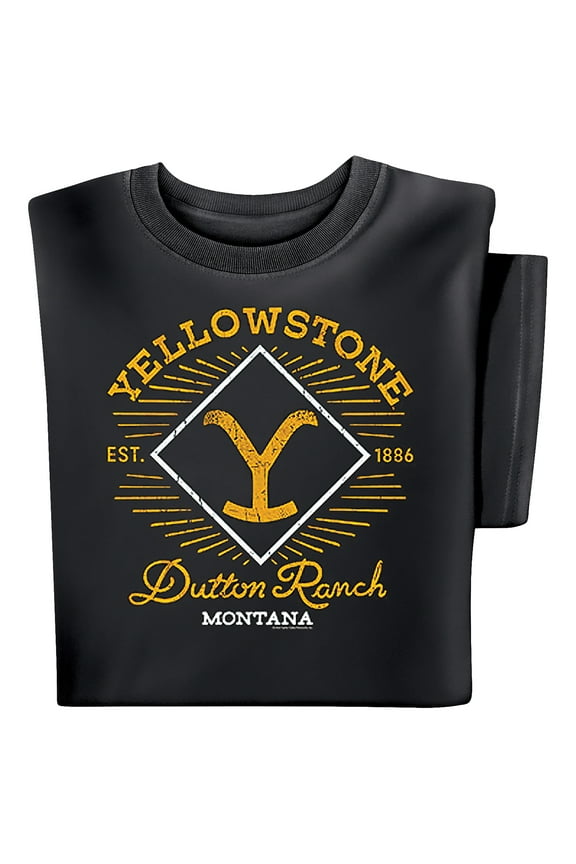 Collections Etc Yellowstone Dutton Ranch Logo Short Sleeve Tee