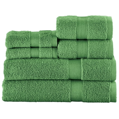 Collections Etc Zero Twist Luxury Bath Towel Set, Hotel Quality Style - Set of 6 - for Bathroom, Spa, Travel