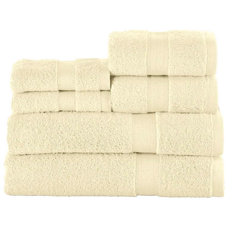 Collections Etc Zero Twist Luxury Bath Towel Set, Hotel Quality Style - Set  of 6 for Bathroom, Spa, Travel