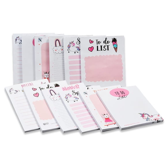 Collections To Do List Notepad, Tear-Off Pad, Memo Pad For Shopping Lists (Blush Pink) Pack Of 12