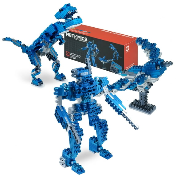 Collector 3-in-1 Series 001 Set Azure Blue T-Rex, Mecha, and Sparrow 290 pcs