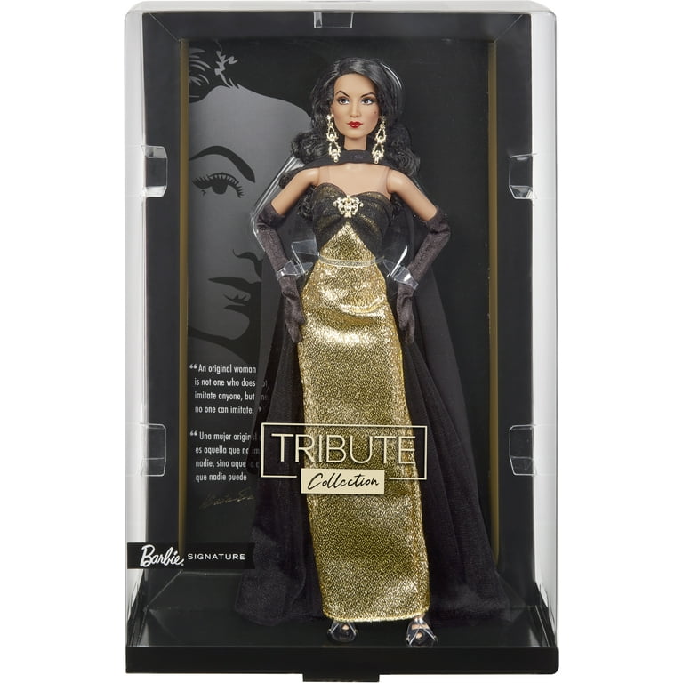 Collector Barbie Doll, María Félix in Glimmering Gold Gown, Barbie Signature