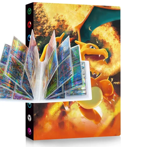 Collector Card Binder Album, 4-Pocket Trading Card Holder with 30 Pages (240 Cards Capacity), Present for Children & Teens - XR5