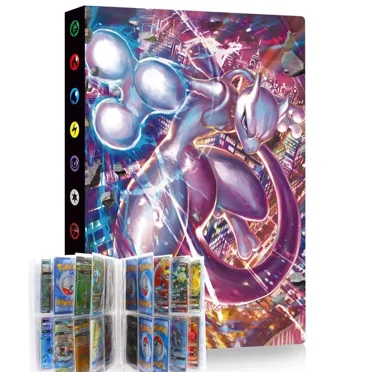 Collector card binder, card holder, excellent card protection - 4 pockets - 30 sheets of paper for 240 cards（OOQ9)