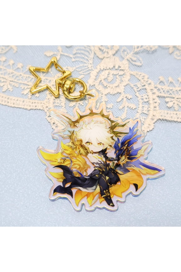Collector's Edition Honkai Star Rail Laser rainbow color Acrylic Keychain, Anime Charm.