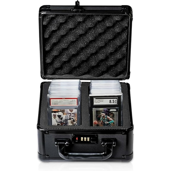 Collector's First Pick 2-Row Graded Card Storage Case Holds 60+ Card Slabs, Compatible with PSA, CSG, BGS, SGC, Magnetic Card Holders & Top Loaders
