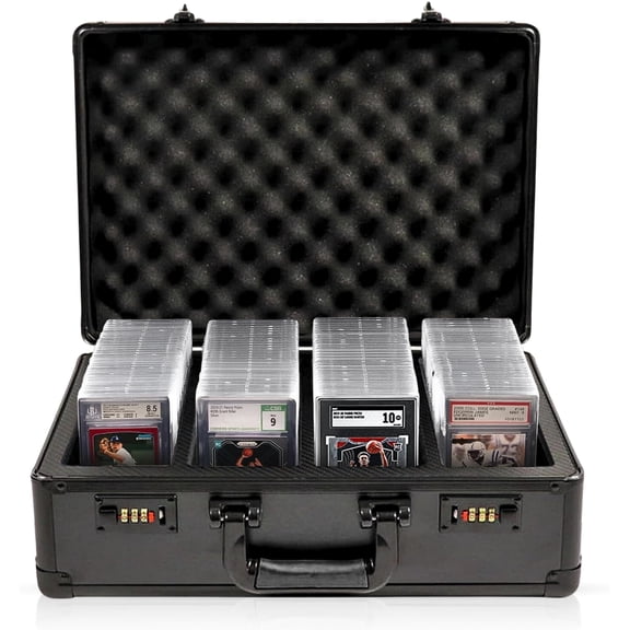 Collectors First Pick 4-Row Graded Card Storage Case  Compatible with PSA, BGS, SGC, CGS, HGA  Secure Slab Organizer with Dual Lock System