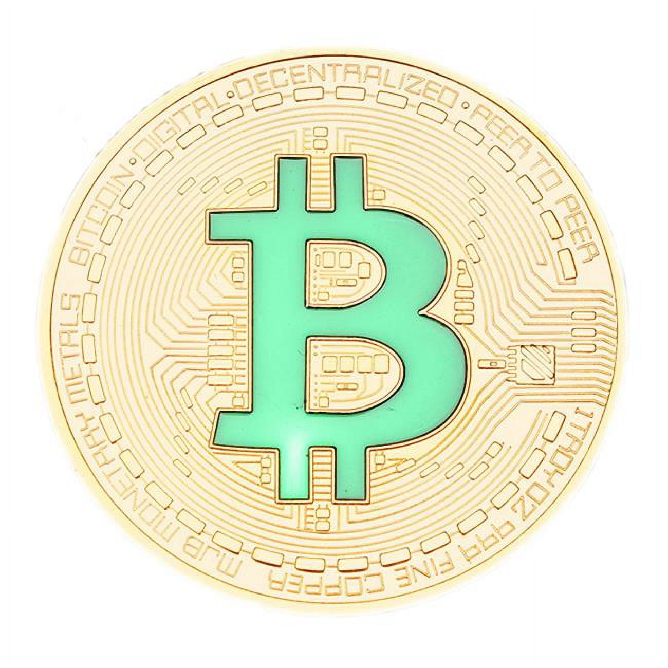 Collectors Item Silver Coated Bitcoin with Green Letter B No Value Replica  Imitation - Walmart.com