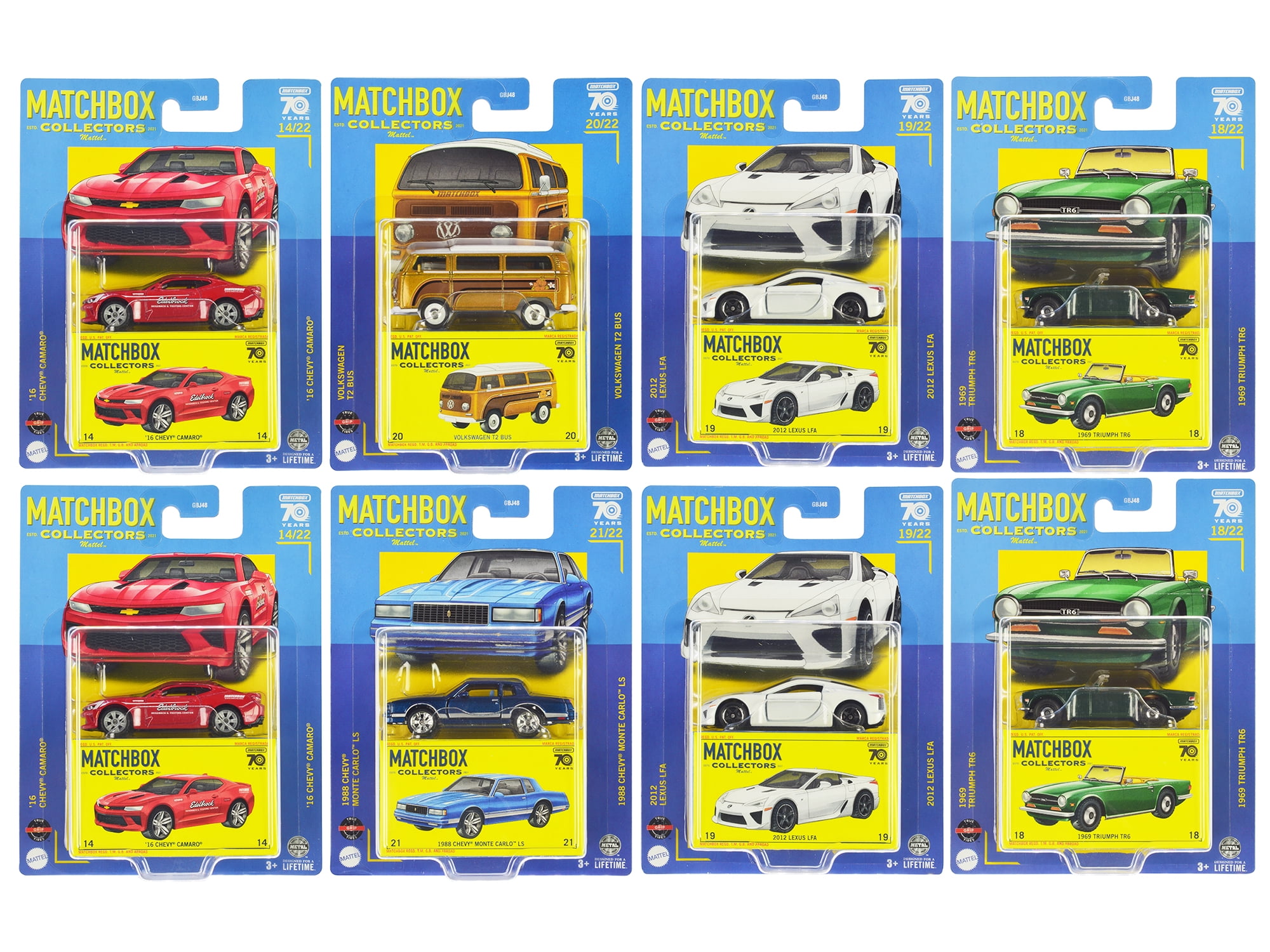 "Collectors" Superfast 2023 Assortment U "70 Years" Special Edition Set of 8 pieces Diecast