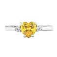 thumbnail image 1 of Colleen: 0.81ct Heart Cut Simulated Citrine Ice CZ Promise Friendship Ring sz 6.0, 1 of 1