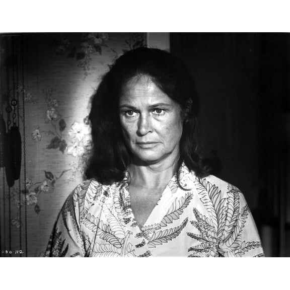 Colleen Dewhurst Looking Serious in Floral Dress Portrait Photo Print (24 x 30)