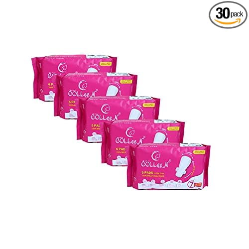 Colleen Ultra Breathable sanitary Napkin XL+ 330mm Night Use || heavy flow sanitary pads |Non Toxic pad|| 6 pad pack of 5 Total 30 pads