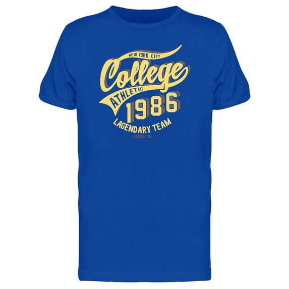 College Ahtletic 1986 Graphic T-Shirt Men -Image by Shutterstock, Male Medium