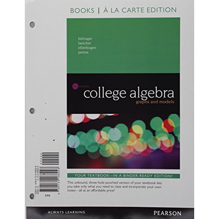 Pre-Owned College Algebra: Graphs and Models Books a la Carte Edition + MyLab Math with Pearson eText and Video Notebook Access Card Package (24 Months)