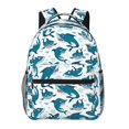 College Backpack for School Cartoon Funny Cute Shark_A Casual Laptop