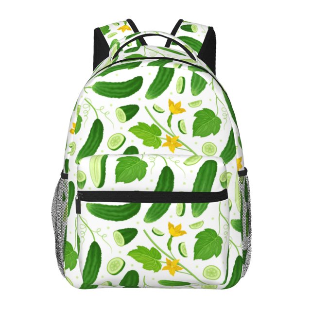 College Backpack for School Cucumber leaf slices Casual Laptop