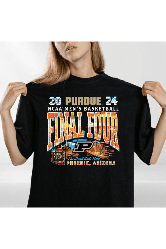 College Basketball Final Four 2024 Graphic T-shirt University Top,for men and women up to 5XL
