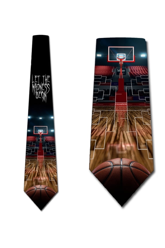 College Basketball Tournament Ties Mens Necktie Tie by Three Rooker