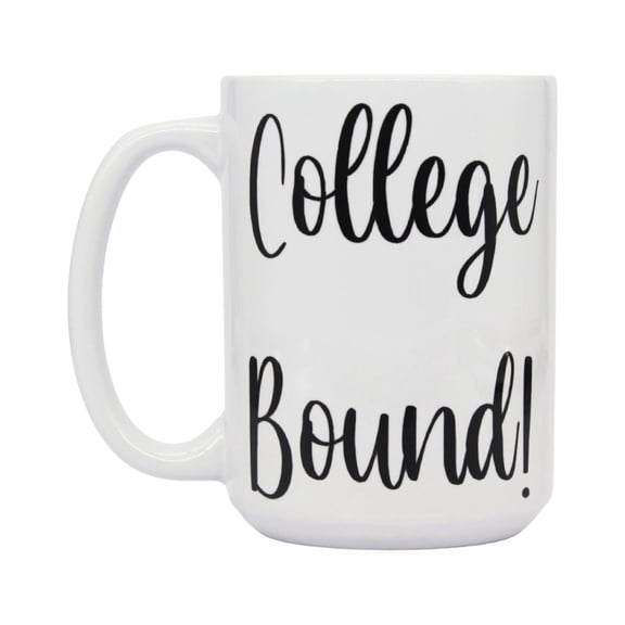 College Bound!, College Student Coffee Mugs, Cursive