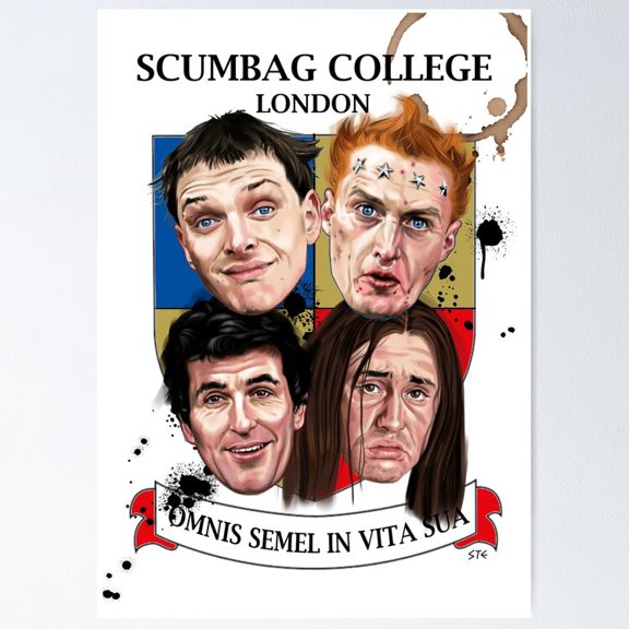 College Campus Typography Wall Decor Teen Dorm Vibe Art, Unframed Poster