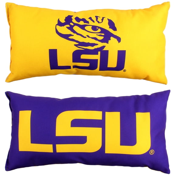 College Covers 16" x 6" LSU Tigers Polyester Bolster Pillow