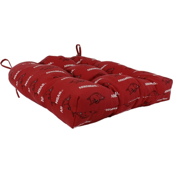 College Covers Arkansas Razorbacks Patio Seat D Cushion 20" x 20", 2 Tie Backs