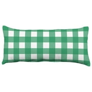 College Covers Buffalo Plaid Double Sided Pillow Green 16"x8" Small