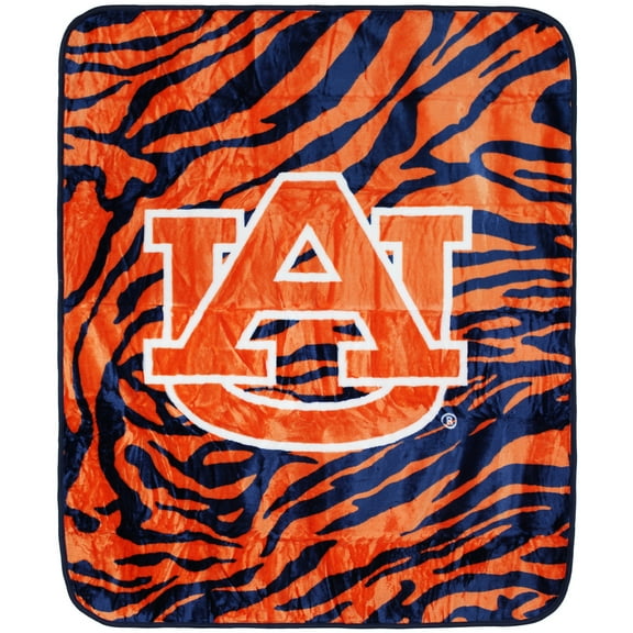 College Covers Everything Comfy Auburn Tigers Soft Raschel Throw Blanket, 60" x 50"