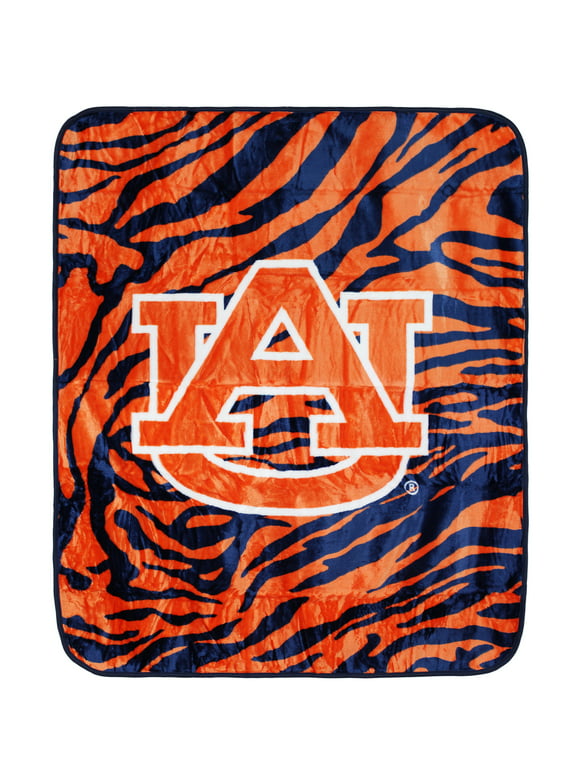 College Covers Everything Comfy Auburn Tigers Soft Raschel Throw Blanket, 60" x 50"