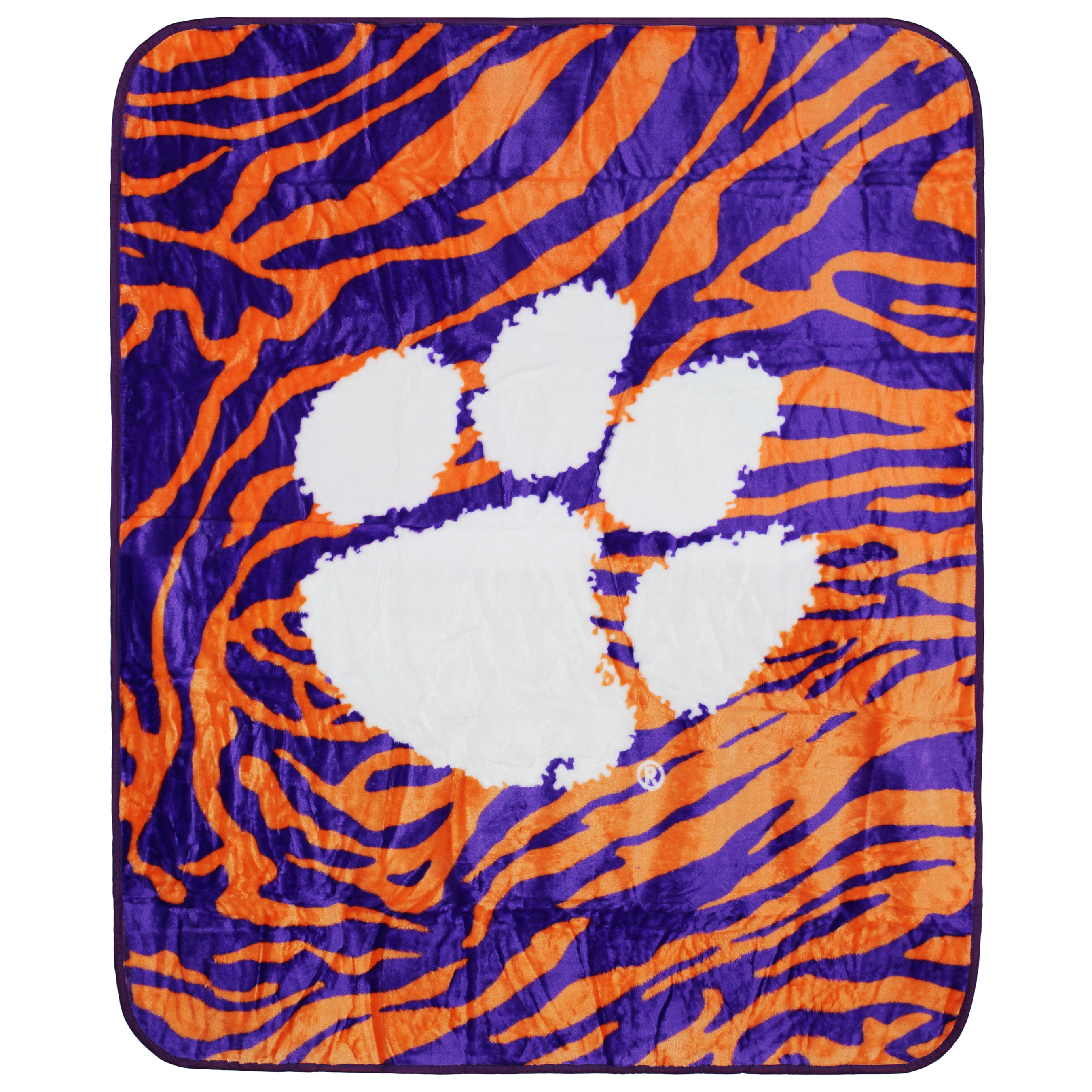 College Covers Everything Comfy Clemson Tigers Soft Raschel Throw Blanket, 60" x 50" - image 1 of 8