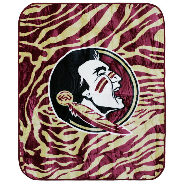 College Covers Everything Comfy Florida State Seminoles Soft Raschel Throw Blanket, 60" x 50"