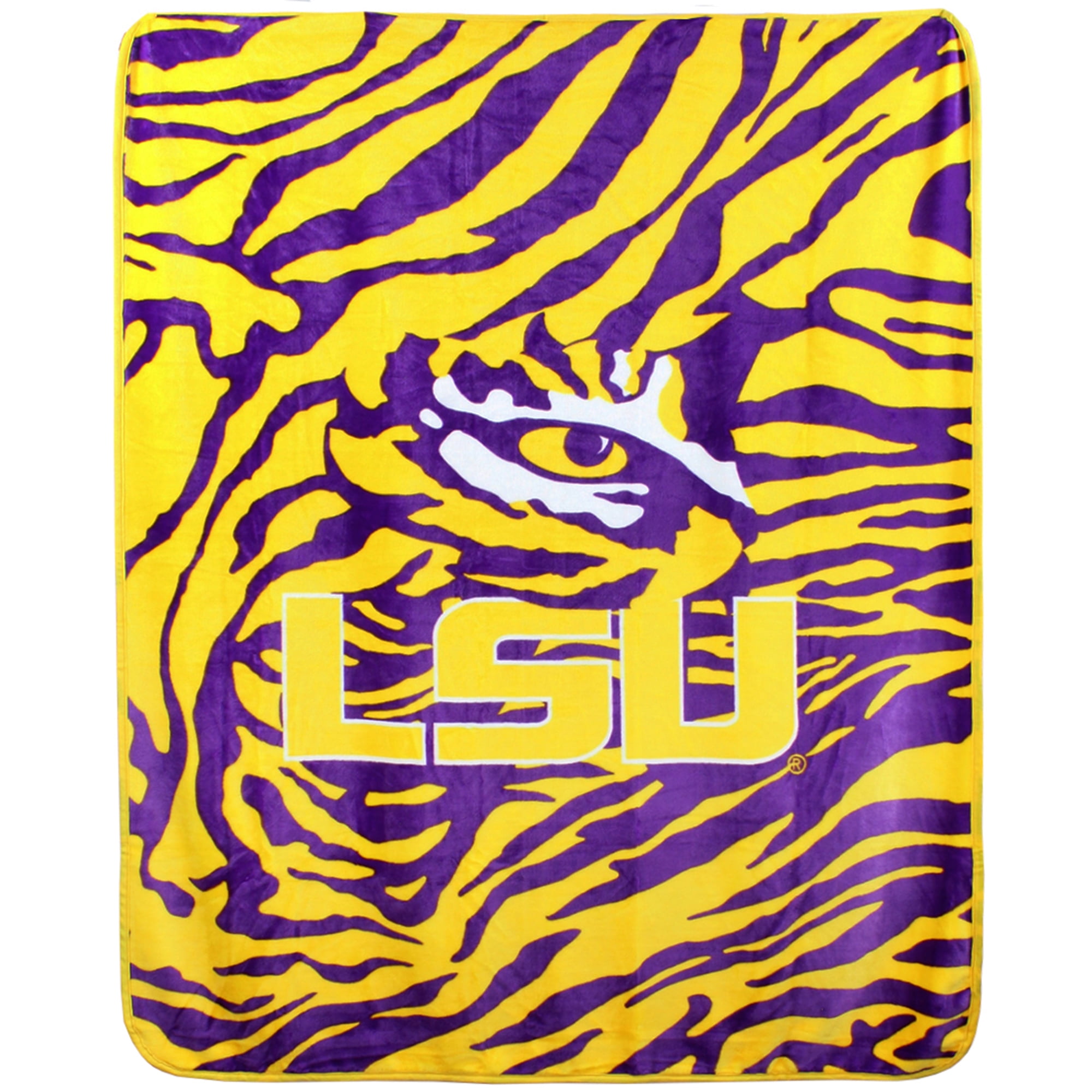 College Covers Everything Comfy LSU Tigers Soft Raschel Throw Blanket 60 x 50 Walmart
