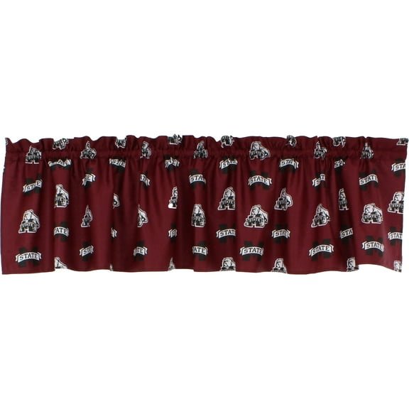 College Covers Everything Comfy Mississippi State Bulldogs Printed Curtain Valance - 84" x 15"