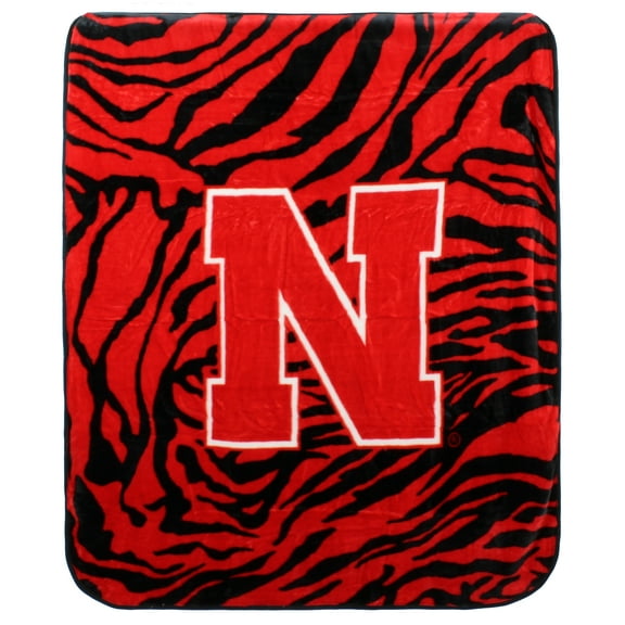 College Covers Everything Comfy Nebraska Cornhuskers Soft Raschel Throw Blanket, 60" x 50"