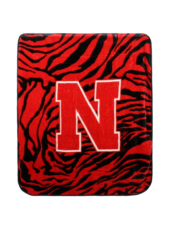 College Covers Everything Comfy Nebraska Cornhuskers Soft Raschel Throw Blanket, 60" x 50"
