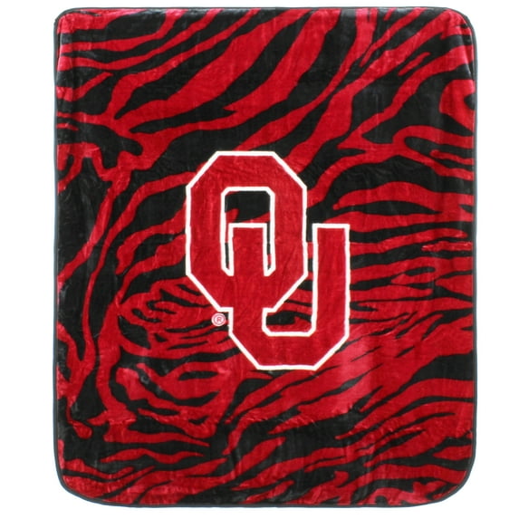 College Covers Everything Comfy Oklahoma Sooners Soft Raschel Throw Blanket, 60" x 50"