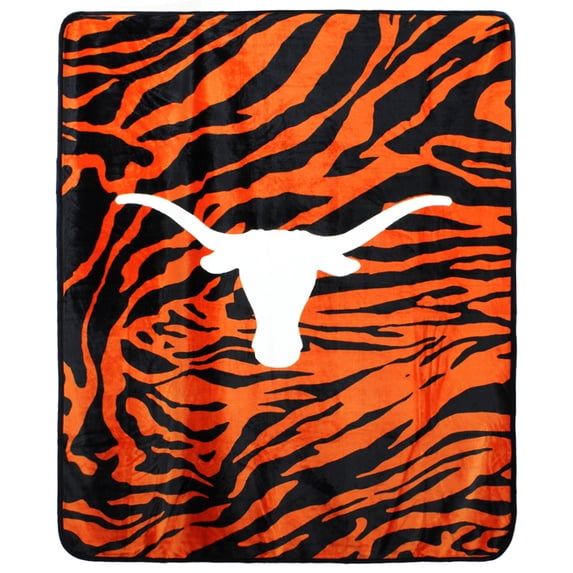 College Covers Everything Comfy Texas Longhorns Soft Raschel Throw Blanket, 60" x 50"