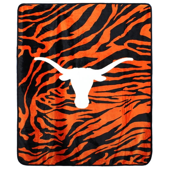 College Covers Everything Comfy Texas Longhorns Soft Raschel Throw Blanket, 60" x 50"