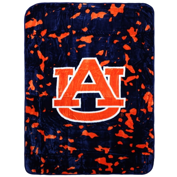 College Covers Fan Shop Throws Auburn Tigers 63" x 86" Soft Raschel Throw Blanket